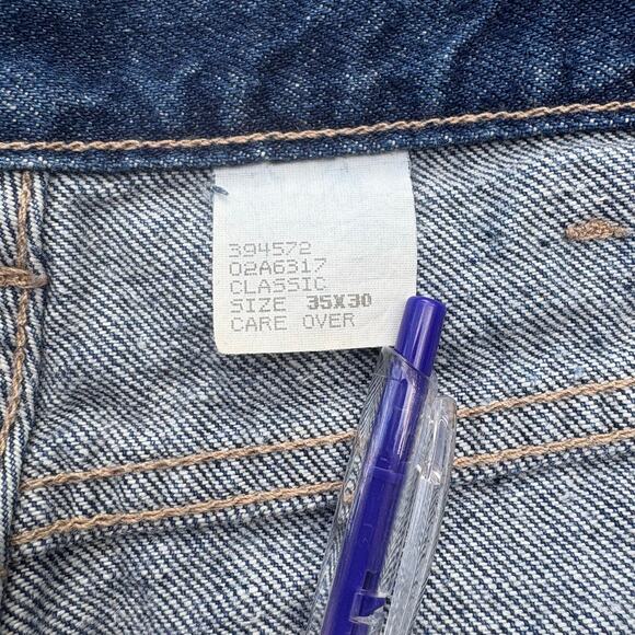 Lucchese Jeans 35x30 Straight Fit Med Wash Blue Denim Western Cowboy Workwear - Picture 9 of 9